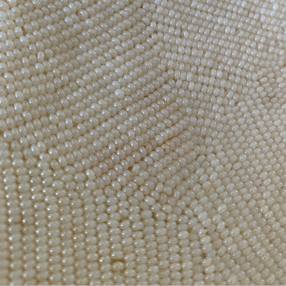 Vintage Ivory Beaded Evening Clutch Bag - Picture 4 of 12